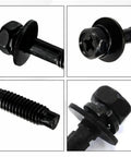 4 Piece Heavy Duty Engine Air Filter Box Cover Screw Bolts For Air Intake Housings That Drop Right In On Honda Rigs And Most Domestic Trucks For Zero Stress Garage Fixes close-up of bolts showing threads and head design.