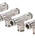 Rock Solid 304 Stainless Steel Pneumatic Air Hose Fittings Snappy Quick Release Coupling, four sizes of high pressure connectors.