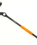 Heavy Duty Indexing Crowbar And Nail Puller Wrecker Tool Boasting Multi Angle Locking Head with orange grip for demolition tasks