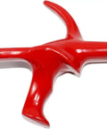 Insulated Pistol Grip Replacement For Foil And Epee With Anatomical Left Hand Design, Visconti Style Aluminum, L Red