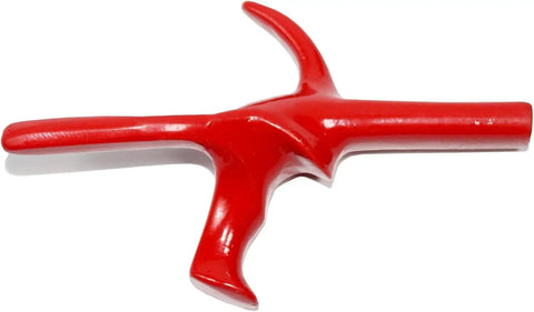 Insulated Pistol Grip Replacement For Foil And Epee With Anatomical Left Hand Design, Visconti Style Aluminum, L Red