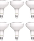 Dimmable BR40 LED Flood Light Bulb 12W 75W Equivalent 2700K Soft White Glow Energy Saving Lamp For Office And Home 6 Pack