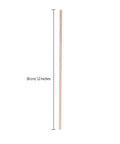 Premium Unfinished Wood Dowel Rods 1/8 Inch Diameter By 12 Inches Long, smooth birch craft stick shown vertically with measurement.