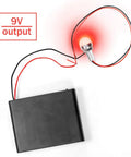 2PK 6AA Battery Holder Bringing You A Knockout 9V Charge With Effortless Toggle Switch And Secure Snap Lid Paired With Solder Seal Leads for 9V output setup with red LED.
