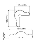 Dimensions of thick foam anti collision corner guard with flexible tear resistant padding for tables and edges babyproofing