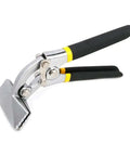 Sheet Metal Bending Pliers Hand Seamer With Wide Jaw And Ergonomic Grip, durable nickel-plated steel shown in angled view