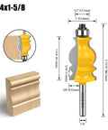 Master Slick Woodwork With This Killer Architectural Molding Router Bit Set Boasting Three Classic Profiles And A Secure Quarter Inch Shank Ideal For Hella Fast Furniture Crafting And Cabinetry Work Needing Pro Level Precision No Setup Hassle, detailed illustration of a quarter inch router bit with dimensions.
