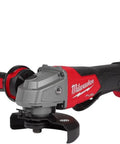 Heavy Duty 18V Cordless Angle Grinder With Paddle Switch, featuring durable construction and anti-vibration handle for cutting tasks.