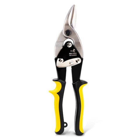 Heavy Duty 10 Inch Tin Snips For Metal Cutting With Chrome Vanadium Blades Left Handed Aviation Snips