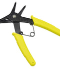2 In 1 Snap Ring Pliers Dual Purpose Retaining Ring Plier C Clip Tool for 10mm to 40mm inner and outer ring, yellow handles
