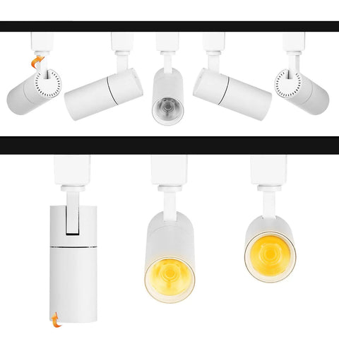 12W H Track Lighting Heads Dimmable LED Track Spotlights CRI 90 Plus 3000K Warm White 120V 36 Degree Beam