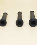 10 Pack Rubber Cable Sleeve Protective Strain Relief For Power Tools And Cutting Machines Wire Protection Guard 70mmx8mm 75mmx9mm 78mmx10mm Heavy Duty Pro Grade Wiring Shield Easy Install, showing three rubber sleeves front view.