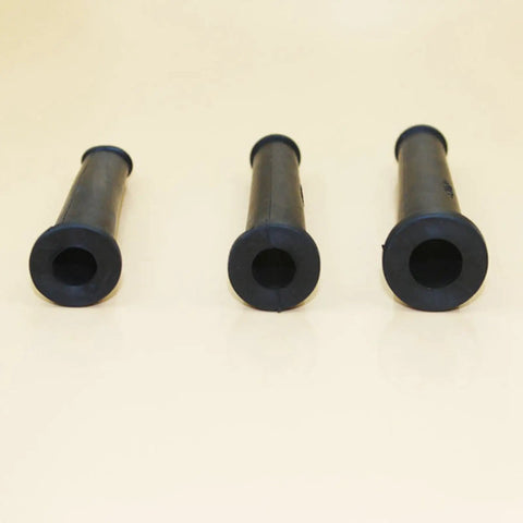 10 Pack Rubber Cable Sleeve Protective Strain Relief For Power Tools And Cutting Machines Wire Protection Guard 70mmx8mm 75mmx9mm 78mmx10mm Heavy Duty Pro Grade Wiring Shield Easy Install, showing three rubber sleeves front view.