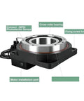 Level Up Your Professional CNC Setup With This Rock Solid 360 Degree Electric Rotary Table featuring a cross roller bearing and motor installation port.