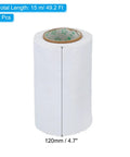 Roll of Pipe Wrapping Tape 4.7 Inch by 49.2 Feet, PVC Duct Tape Pack of 2 for Waterproof Insulation, non-adhesive white