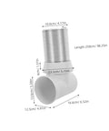 Zerodeko 4 Pc Dryer Vent Hose Connector Kit W/ 16 Ft Flexible Aluminum Film Hose And Abs Coupling For Laundry Install To Stop Leaks Keep Air Flow Smooth And Super Secure, 4.17in connector