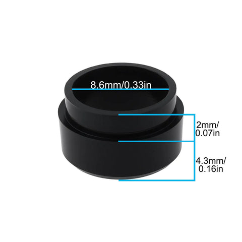 Close-up of 0.335 Inch Golf Shaft Ferrule Adapter Sleeve Set For Taylormade M1 M2 M3 M4 M5 M6 RBZ Stage 2 Drivers showing dimensions
