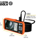 WiFi Pro Borescope With Dual Lens 5.5 mm 9.8 Foot Armored Waterproof Gooseneck Endoscope With LEDs And A 4.3 Inch LCD close-up