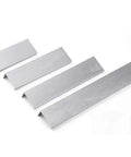 Four sizes of silver aluminum cabinet handles, brushed finish, for Hidden Cabinet Handles Set Of 2 Heavy Duty Aluminum Finger Pull And Tab Pull.