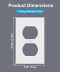 Built-To-Last 20 Pack 1-Gang Duplex Wall Plate White Standard Size Unbreakable Polycarbonate Receptacle And Switch Cover UL Listed
