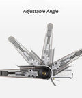 Heavy Duty Mini Air Belt Sander Pneumatic Handheld Angle Grinder for Wood and Metal Sanding with adjustable angle feature.