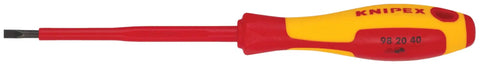 Six Piece 1000V Insulated Slotted And P1 P2 Screwdriver Set For Electrical Work Featuring 3/32, 5/32, 7/32 And 1/4 Inch Slotted Sizes Plus P1 And P2 Insulated Drivers, showing a 3/32 inch slotted screwdriver.