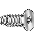 Real Deal Tamper Proof Screws Number Ten Flat Head One Point Five Inch 18 8 Stainless Steel Pin In Hex Drive pro level hardware, detailed view.