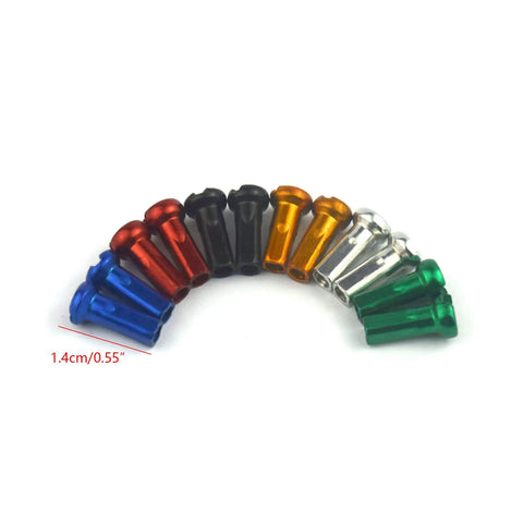 Colorful Spoke Cap Set For Mountain And Road Bikes, 60Pcs 14G Iron Nipple Caps arranged in 7 color options