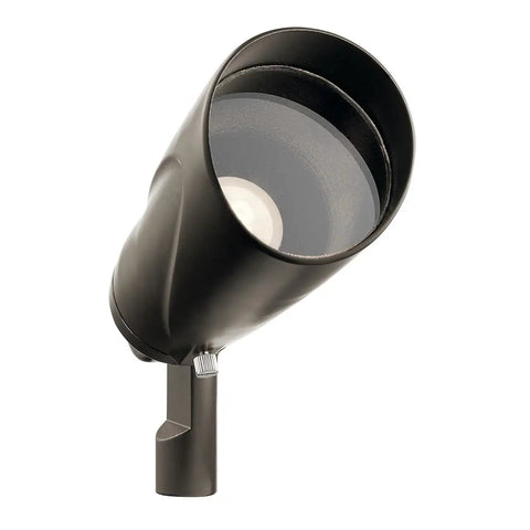 Olde Bronze Low Voltage LED Flood Light 12V GU4 Pin Base 3W Bulb Included 150 Lumens Weatherproof Landscape Spotlight for Yards and Pathways All Weather Aluminum Housing Hardwired Outdoor Lighting
