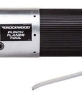 Side view of Pneumatic Sheet Metal Puncher And Flange Rivet Tool With Air Connector for quick seam repairs in metal sheets.
