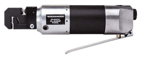 Side view of Pneumatic Sheet Metal Puncher And Flange Rivet Tool With Air Connector for quick seam repairs in metal sheets.