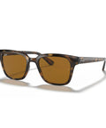 Light Havana Square Sunglasses With Dope B Fifteen Brown Lenses Unisex Wayfarer Inspired Frame 51mm UV400 Protection Lightweight Italian Made