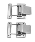 Premium Stainless Steel Spring Latch Toggle Hasp Two Pack Rust Proof Cabinet Locker Door Securing Hardware Durable Heavy Duty Home Security Solution You Gotta Try two stainless steel spring-loaded hasp latches