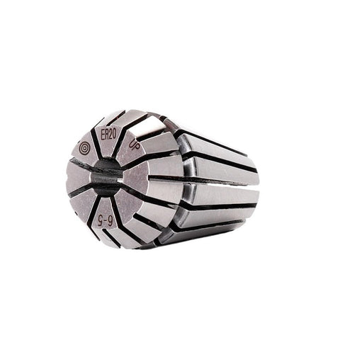 Killer Precision Spring Collet Chuck Tool Holder For Cnc Milling And Engraving Machines Featuring Dead On 0.008 Mm Accuracy Plus Built Tough 65 Mn Steel For Er20 Spindles with detailed view of ER20 collet.