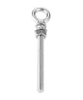 Beefy Marine Grade 316 Stainless Steel Eye Bolts Kit With Nuts And Washers, Long Lifting Eyebolts, M10x100 And M12x120, For Boats And Ships, Heavy Duty Marine Hardware, threaded eye bolt with nut and washer