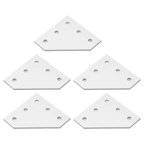 Five Piece Flat Tie Plate Aluminum Alloy 5 Hole Mending Plate Bracket For Industrial Machinery And Heavy Duty Furniture Frame Assembly