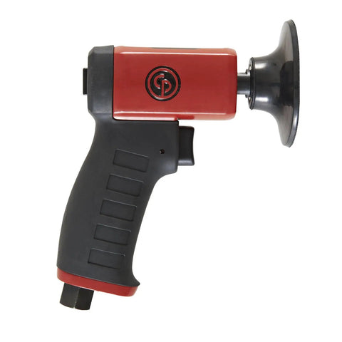 Air Rotary Sander Tool With Pistol Grip Handle 3 Inch Hook And Loop Pad 0.2 HP 150W 15000 RPM side view