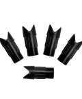 Five black Half Moon Arrow Nocks for 7.6mm crossbow shafts durable plastic arrow nocks for hunting and target practice
