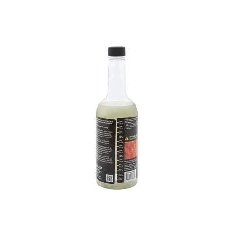 Back view of Engine And Fuel System Cleaner For Gas And Ethanol Blends Cleans Injectors Carburetors Intake Valves Spark Plugs Pistons And Cylinder Heads Removes Carbon Build Up Prevents Knocking And Piston Seizure 32 Oz.
