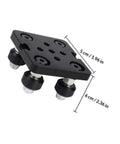2040 European Aluminum Profile Pulley V Groove Compact Five Wheel Gantry Plate for 3D Printer Accessories black aluminum frame with four pulleys, 5 cm x 6 cm
