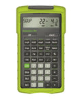 Front view of ConcreteCalc Pro Advanced Feet Inch Fraction And Metric Construction Calculator with green casing