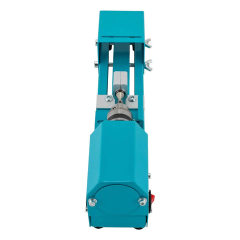 Ridiculously Tight Compact Mini Lathe Machine With 150W Powerful Motor For Wood Beading Polishing And Precision Carving Hitting 9000 Rpms top view showing motor and lathe design.