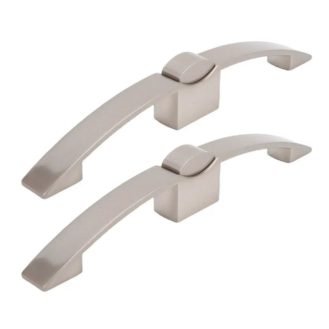 2 Pack Push Button Latch Pull Handle Pearl Nickel Multipurpose RV Cupboard Lock Drawer Knob For Motorhome Home And Yachts With 160mm Hole Distance 6.3in