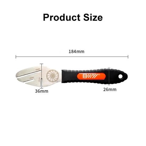 Bike Disc Rotor Truing Fork Tool For Mountain And Road Bikes With Comfortable Handle Stainless Steel Rotor Alignment Wrench 184mm