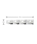 Slick Chrome 24 Watt Integrated LED Bathroom Vanity Light With Clear Cube Glass Diffuser, 27 x 4.5 inches