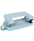 Heavy Duty Metal Two Hole Punch For A4 A5 B5 Paper, Adjustable Manual Paper Punch With 10 Sheet Capacity, Blue; side view