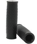 Black all-weather rubber handlebar grips for electric scooters M365 Pro 1S Pro2, non-slip texture, pair displaying vibration dampening.