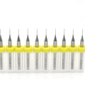 Ultra Sharp Carbide PCB Drill Bits Kit With 0.3mm And 0.35mm Micro Twist Drills, 10 Pieces displayed in packaging