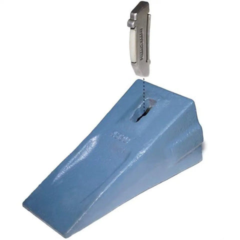Beefy Bucket Teeth With K330S Spring Flex Pin For Skid Steer And Excavator Backhoe, Heavy Duty OEM Steel, X330 Compatible, 8.15 Inches