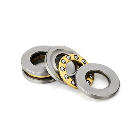 Front view of chrome steel thrust ball bearings, 8x16x5 mm, 4 pcs.
